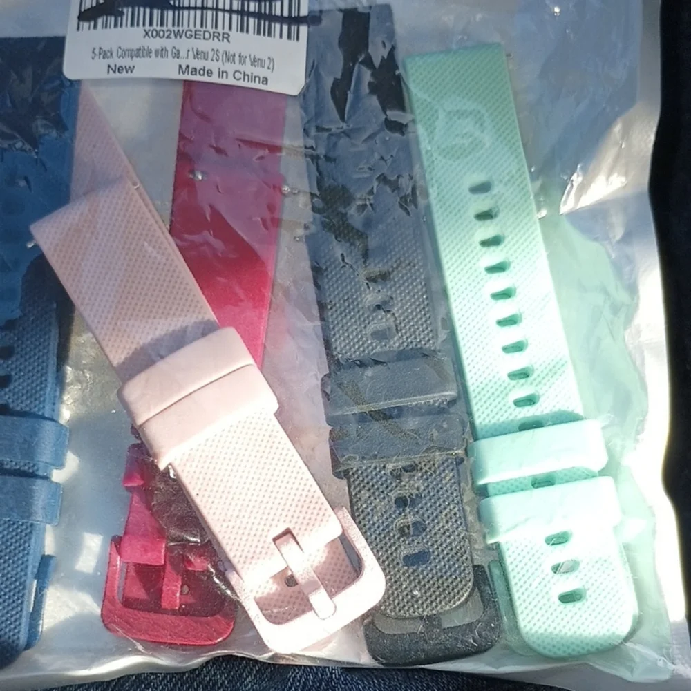 Set of 5 Colorful Garmin Venue 2S Watch Bands (Not For Venue 2)